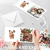 6PCS DIY Diamond Art Greeting Cards Christmas Animal Congratulations Cards Gift