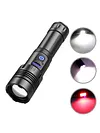 COB LED Flashlight USB Rechargeable IPX4 Waterproof Torch (1x26650 XHP160)