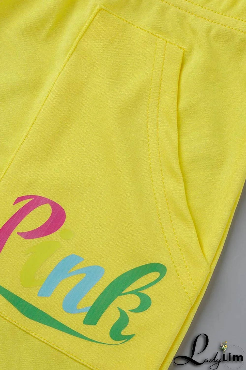 Yellow Casual Print Patchwork O Neck Short Sleeve Two Pieces