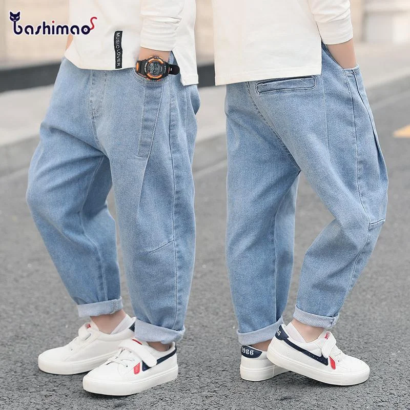 hot sale boys jeans 3-13 years old Cotton washed kids jeans Korean pants for baby boys jeans kids Leisure loose toddler jeans