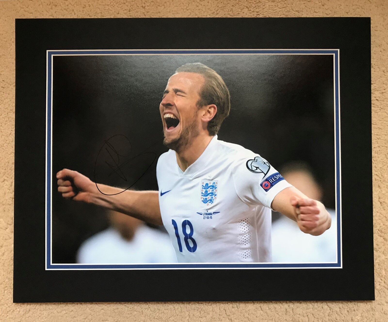 HARRY KANE SIGNED Photo Poster painting DISPLAY UACC & AFTAL ENGLAND WORLD CUP SPURS AUTOGRAPH