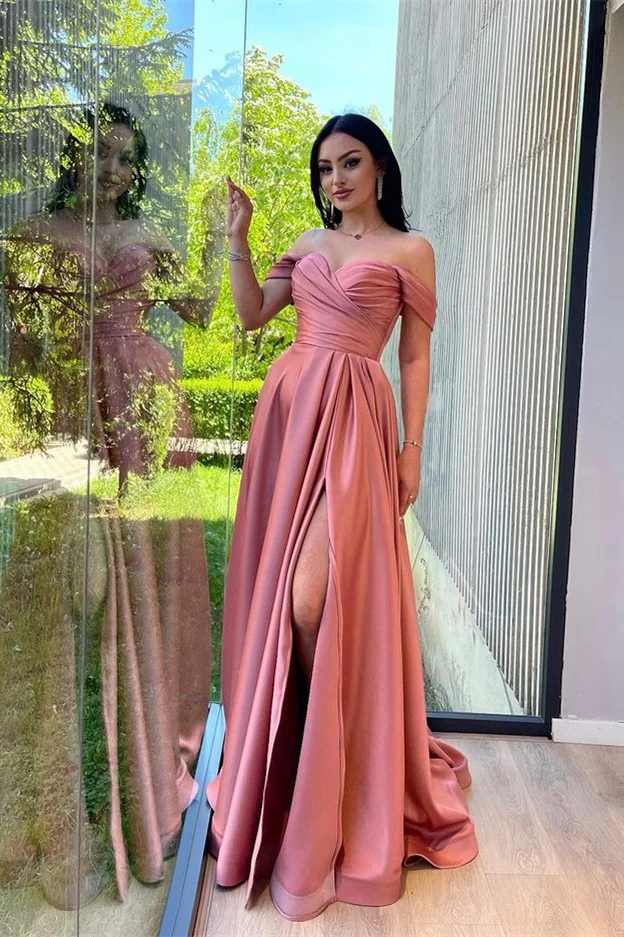 Off shoulder evening on sale gown