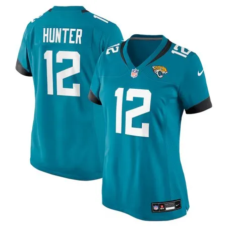 Women's Jacksonville Jaguars #12 Travis Hunter  Teal 2025 NFL Draft First Round Pick Team Game Player Jersey
