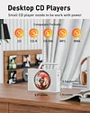 Multi-Function CD Player With Bluetooth, AUX/USB/FM Radio, Multi-Mode Connectivity, Portable Desktop Speakers
