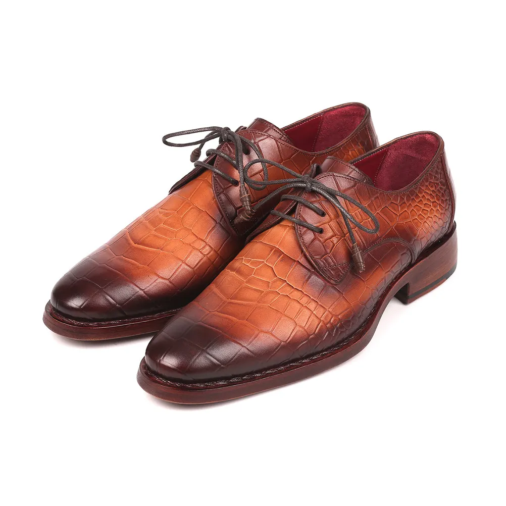 Gentleman's Oxford Shoes Classic Lace Up Formal Shoes Business Lather Brown Stone Shoes-vocosishoes
