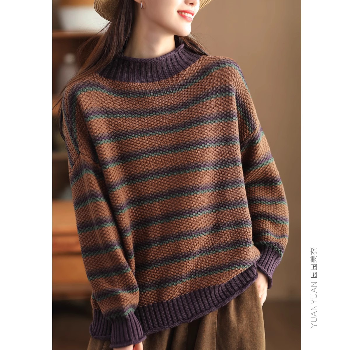 Chicfifth Sweater Women Winter Long Sleeve High Quality Autumn Vintage Top Knitted Cardigan