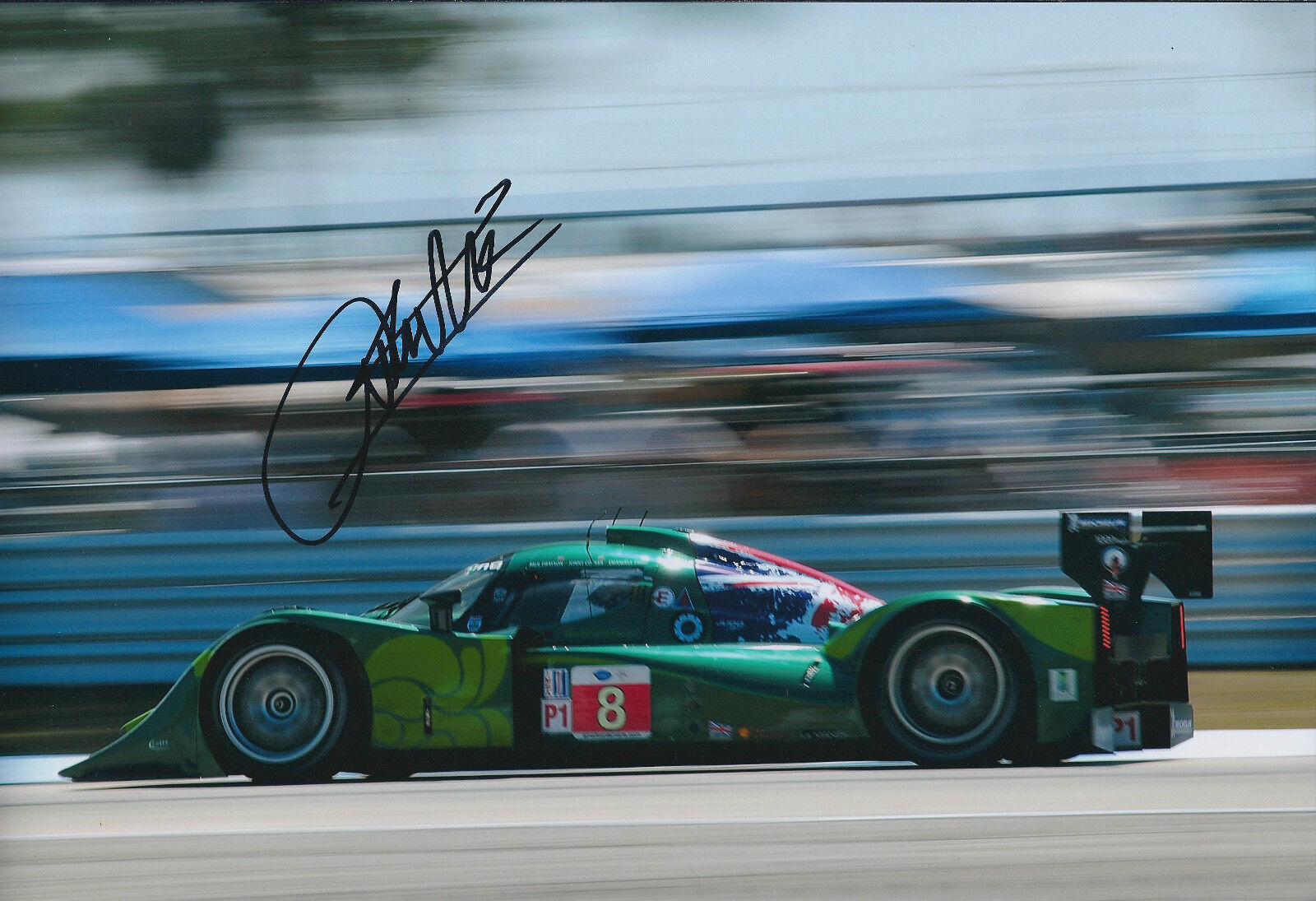 Emanuele PIRRO SIGNED LOLA American Le Mans Photo Poster painting AFTAL Autograph COA Hungary