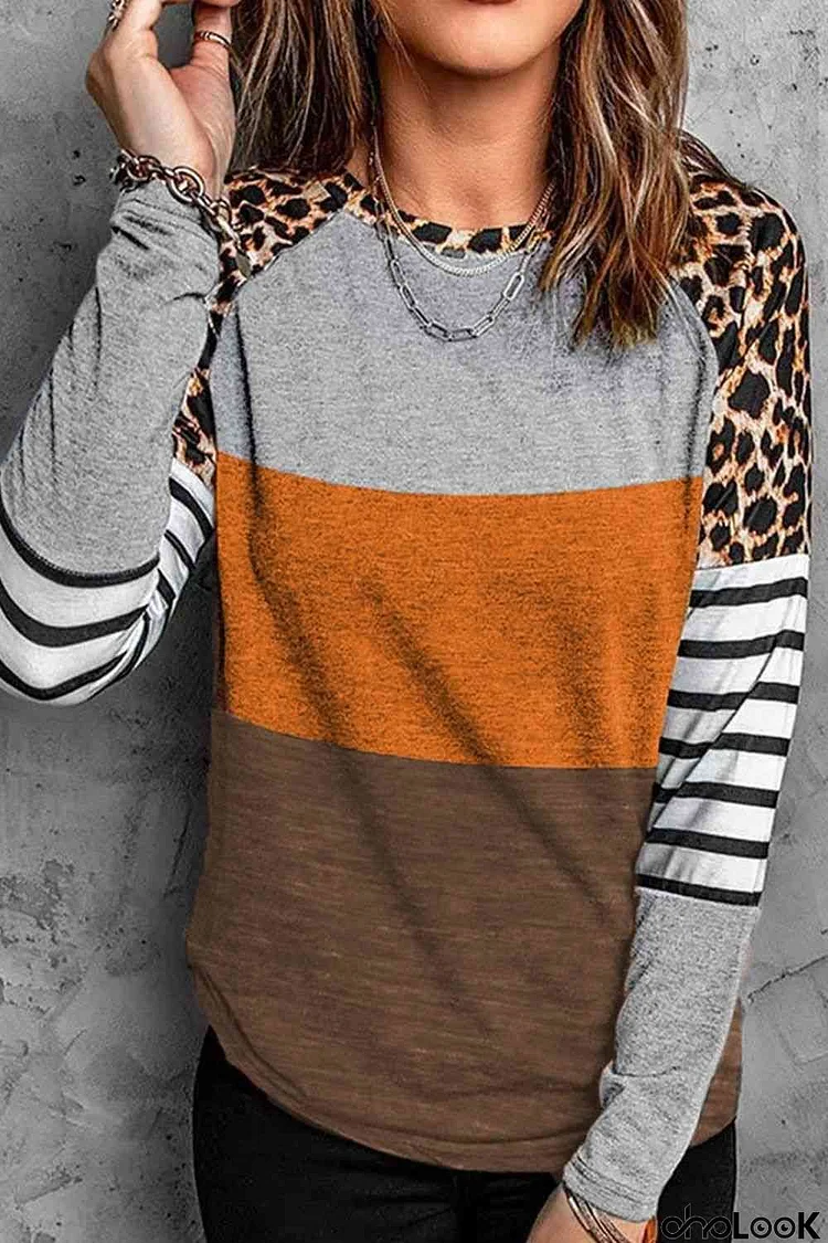 Multi Print Long Sleeve T-Shirt