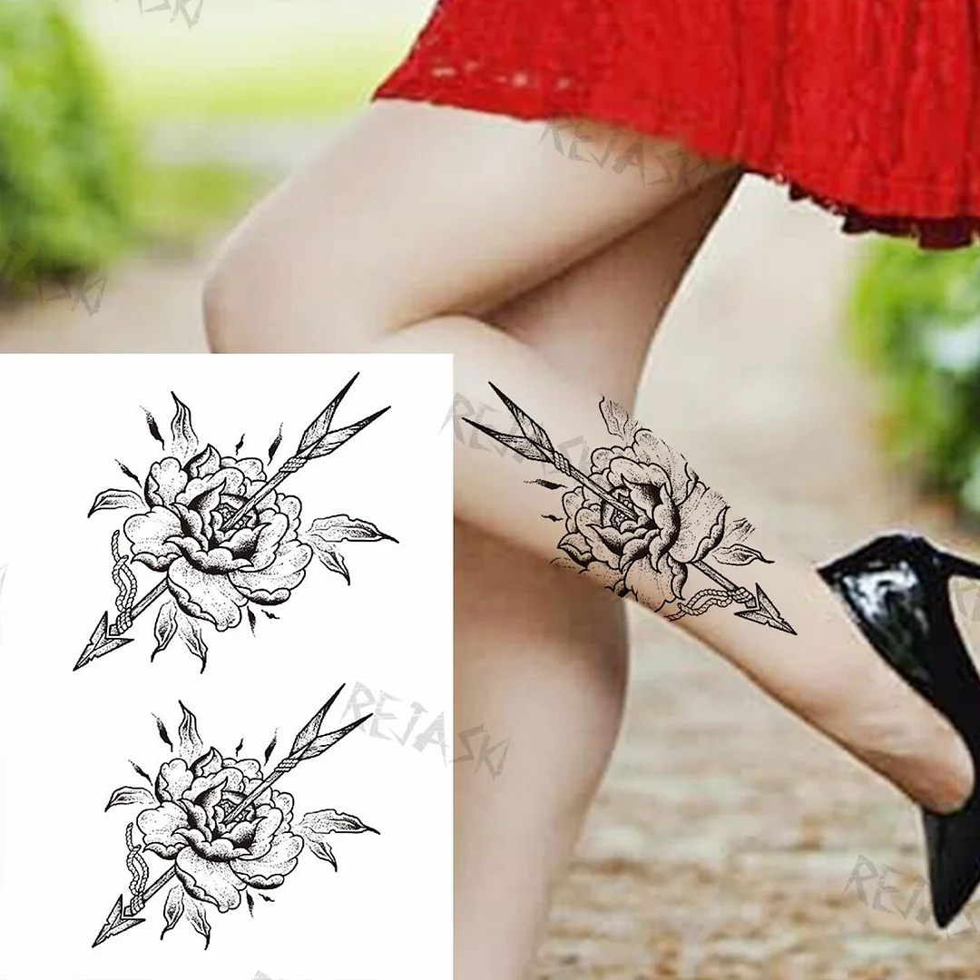 Sdrawing Tiger King Creative Temporary Tattoos For Men Adults Wolf Bowknot Owl Lion Forest Fake Tattoo Sticker Chest Arm Tatoos DIY