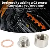 1pcs-M18x1.5 O2 Sensor Adapter Stainless Steel Nut Bung O2 Sensor Bung (Convex)