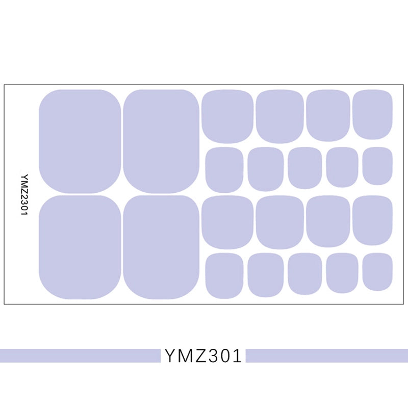 Foot Stickers Nail Stickers Full Solid Color 3d Toenail Stickers Patch