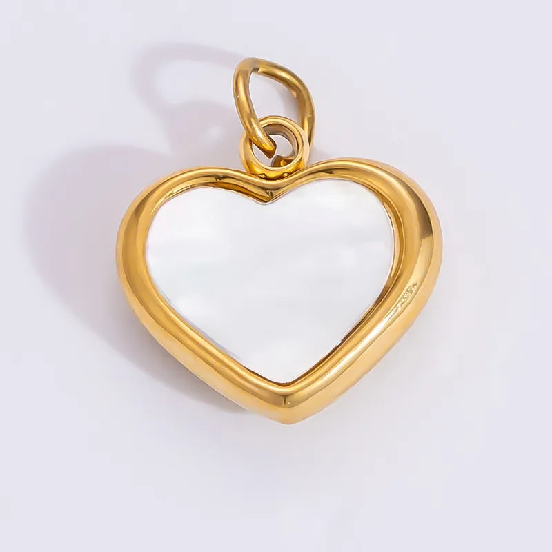 1 Piece 11.34*11.08mm 24.65*13.62mm 4.29*24.15mm 304 Stainless Steel Zircon 18K Gold Plated Tree Heart Shape Candy Jewelry Accessories Pendant
