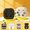 Cute Case Cover for Samsung Galaxy Buds4/4Pro Earbuds Silicone Protective Case with Keychain Shockproof Cartoon Game Design