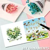 6pcs Diamond Painting Happy Birthdays Cake Greeting Card with Envelope for Family Friends Holiday Gift Congratulations
