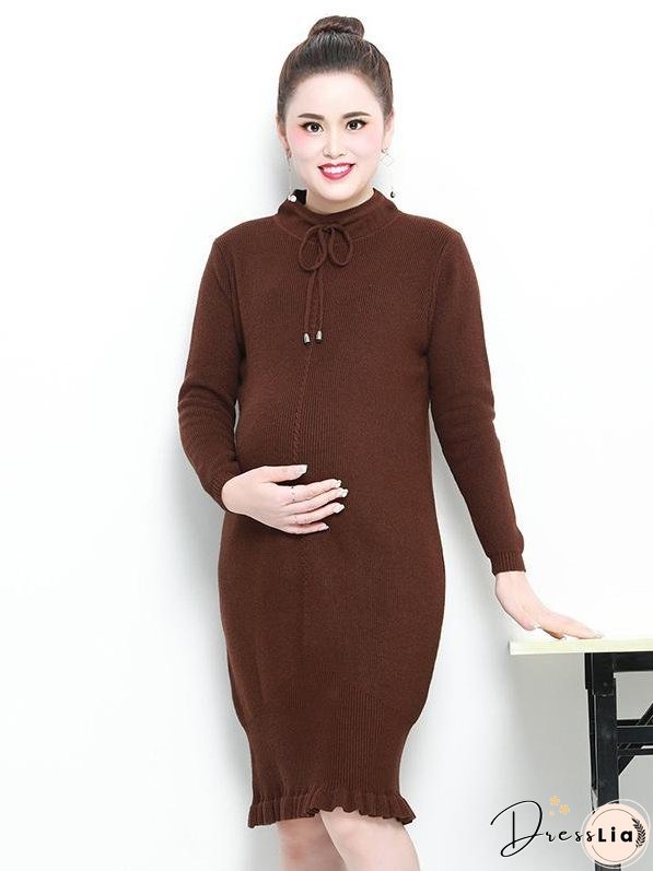 Embroidered Sweater Long Robe for Women