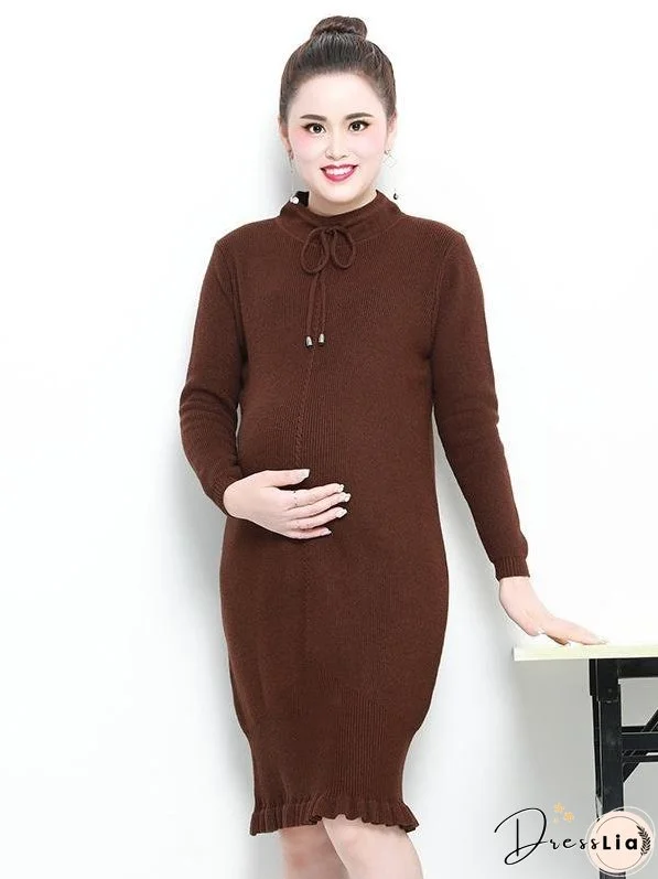 Embroidered Sweater Long Robe for Women