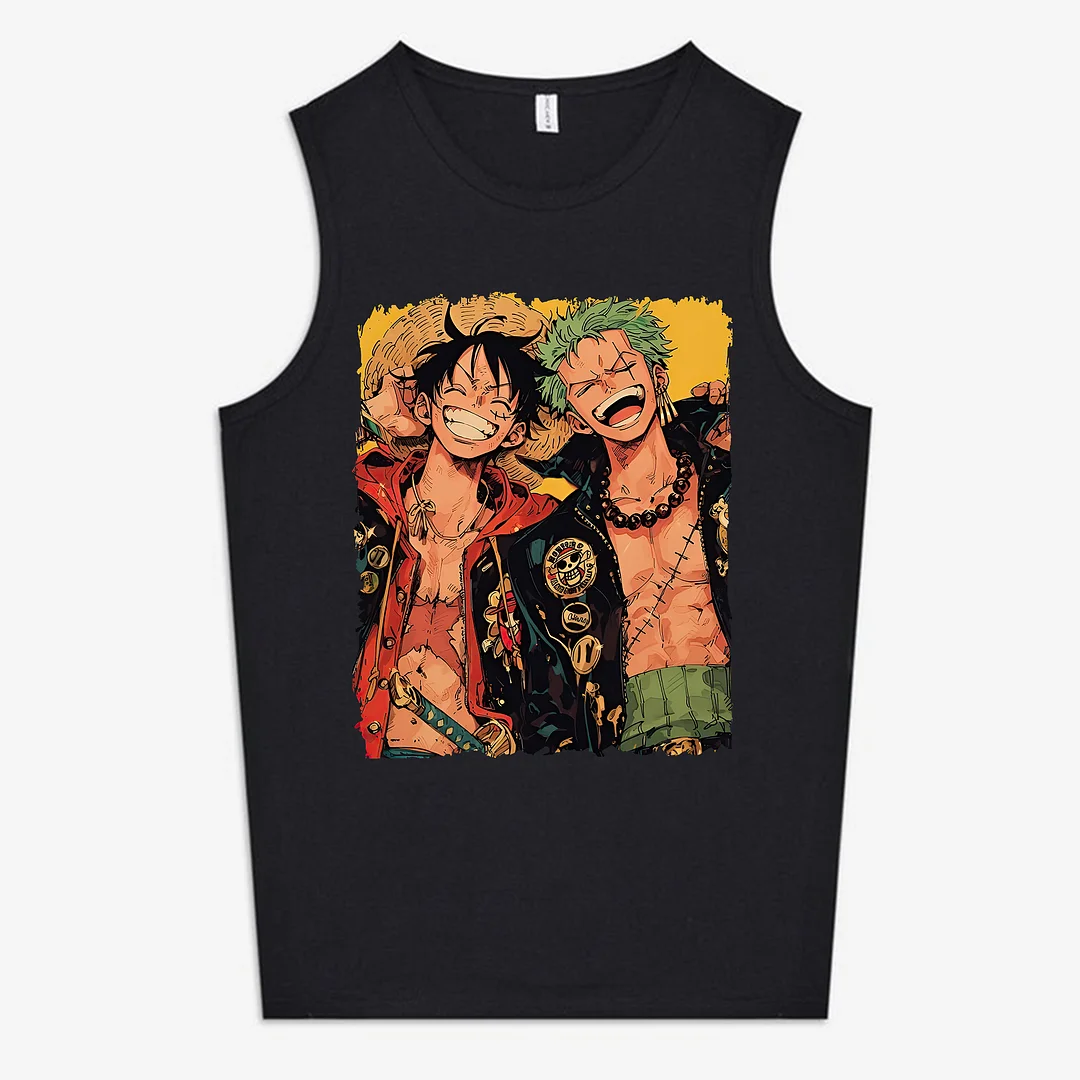 One Piece Roronoa Zoro & Monkey.D.Luffy Printed Men's Vest