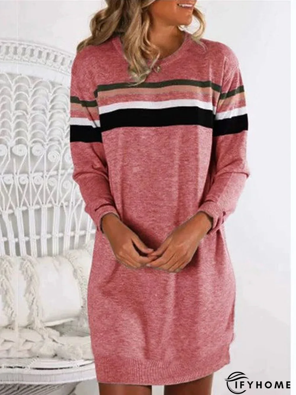 Gray Casual Crew Neck Top | IFYHOME