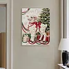 Christmas Lamb 5D DIY Round Special Shaped Pearl Partial Drill Diamonds Dots Gem Art Kits with Wooden Frame Diamond Dots Paintings 30x40cm Diamonds Paintings Gem Art for Adults Beginners Home Decor