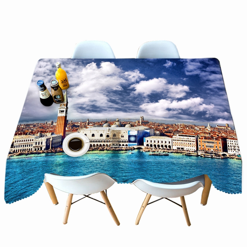 

Bay City View - 3D Tablecloth, 140*210cm, 501 Original