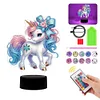 Unicorn Diamond Painting Night Light Diamond Art Lamp Home Decoration (B)