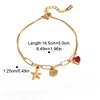 Colorful Nature Stone Ocean Theme 18K Golden Bracelet