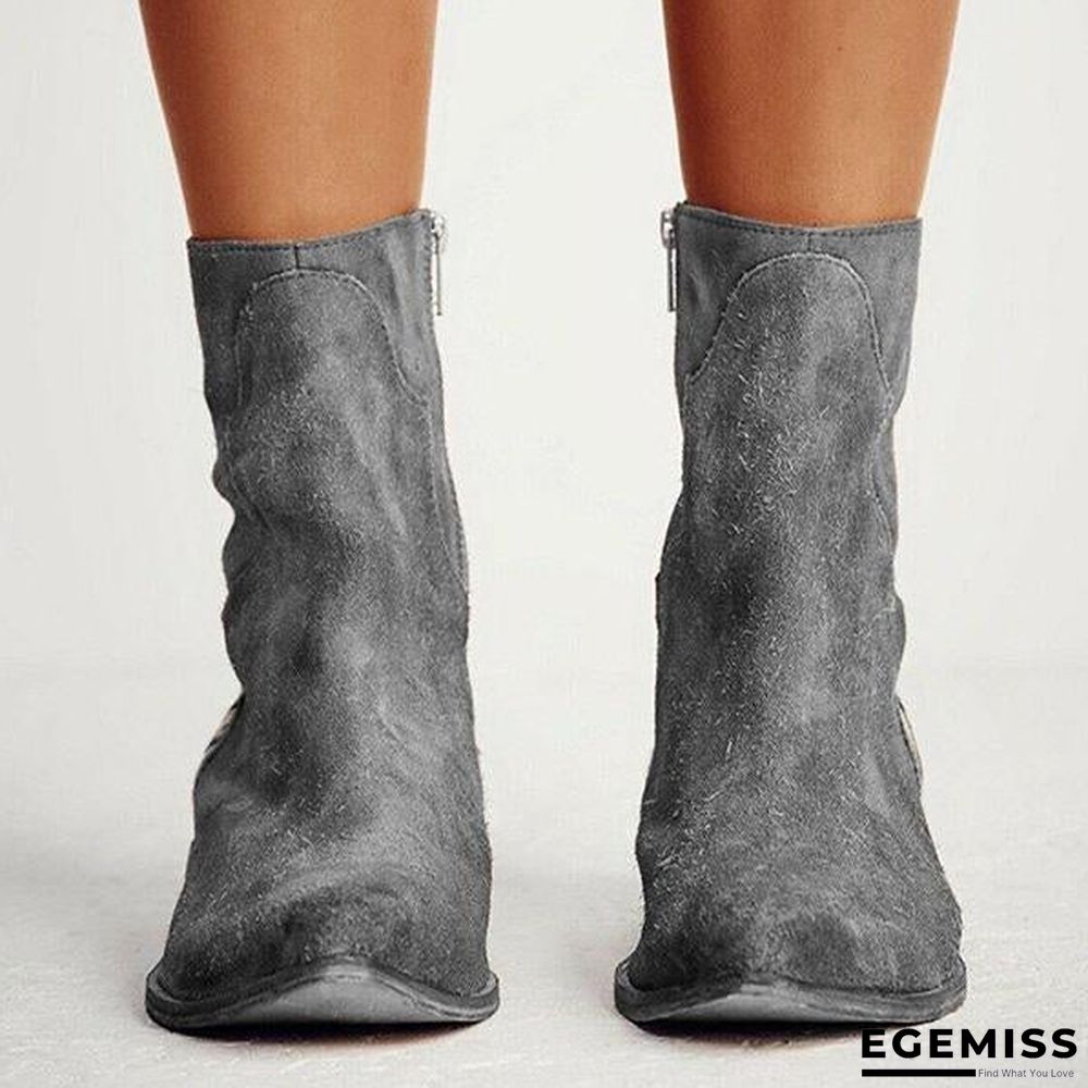 Casual Pointed Toe Zebra-Striped Boots | EGEMISS