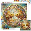 Diamond Painting -DIY Full Square Drill Stained Glass Gold Goldfish(45*45CM)