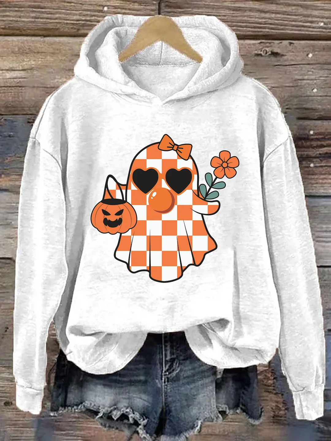 Cute Ghost Blowing Bubble Hoodie