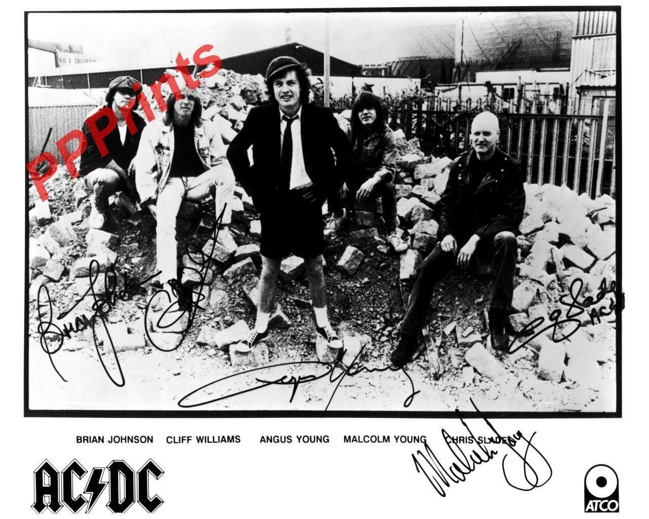 AC/DC BAND BRIAN JOHNSON SIGNED AUTOGRAPHED 10X8 REPRODUCTION Photo Poster painting PRINT