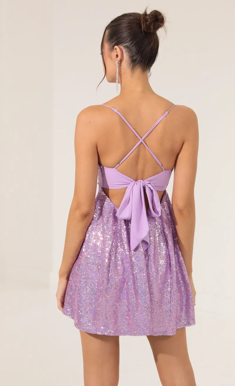 Brownm Fashion Sexy Sequined Suspender Bow Dress Dresses