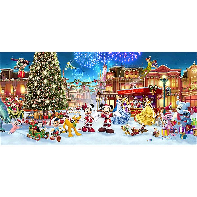 Christmas Park Xmas  Full Round Diamond Painting 100*50CM