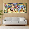 (Big Size)Cartoon Family-11CT Stamped Cross Stitch 140*53cm/55.12*20.87in