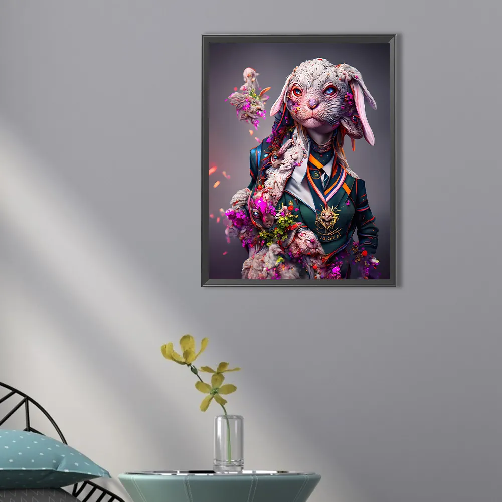 Full Round Diamond Painting 30*40cm - Captain Rabbit