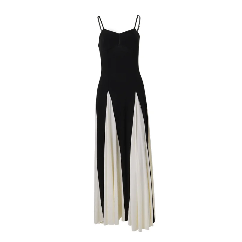 Brownm Brownm Women's Fall 2024 New Fashion Temperament Elegant Sexy Royal Sister Slim Bump Color Halter Dress