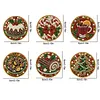6pcs/set DIY Diamond Special Shape Pearl Art Hanging Wooden Christmas Tree Ornament Kit