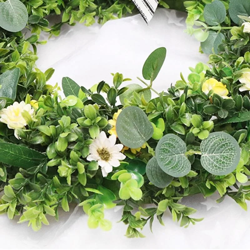 18.90in Artificial Wreath Flower Hanging Garland Wall Door Ornaments