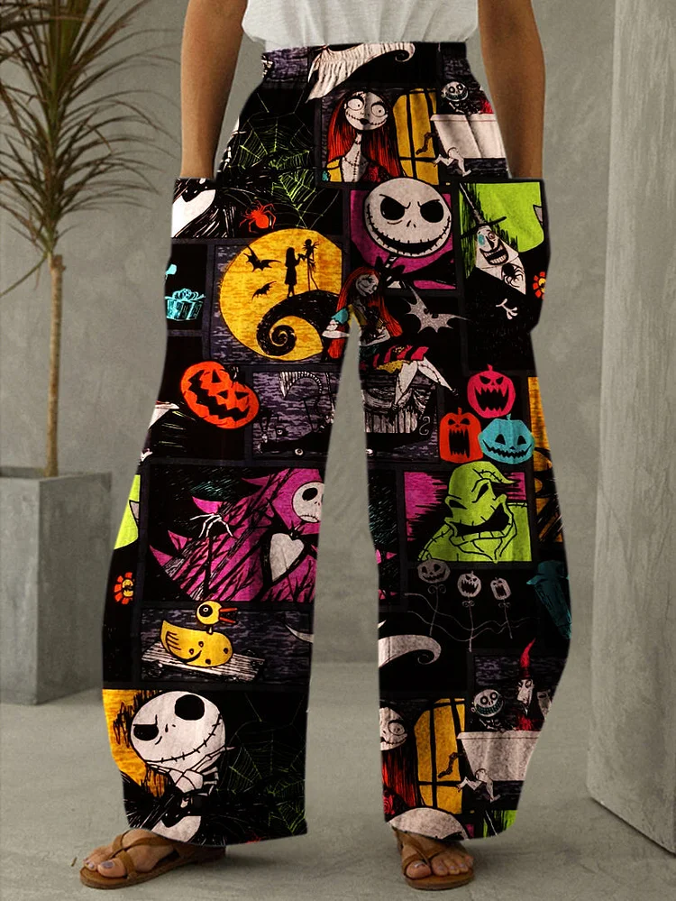Women's Leisure Halloween Retro Pants