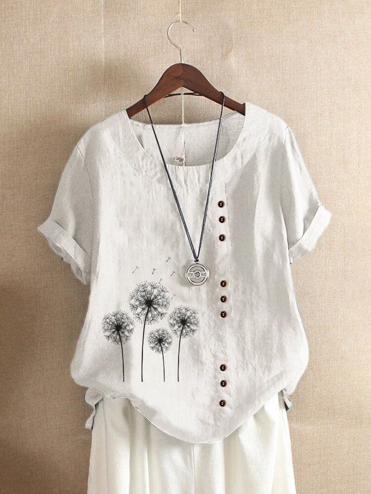 Women's Vintage Printed Top