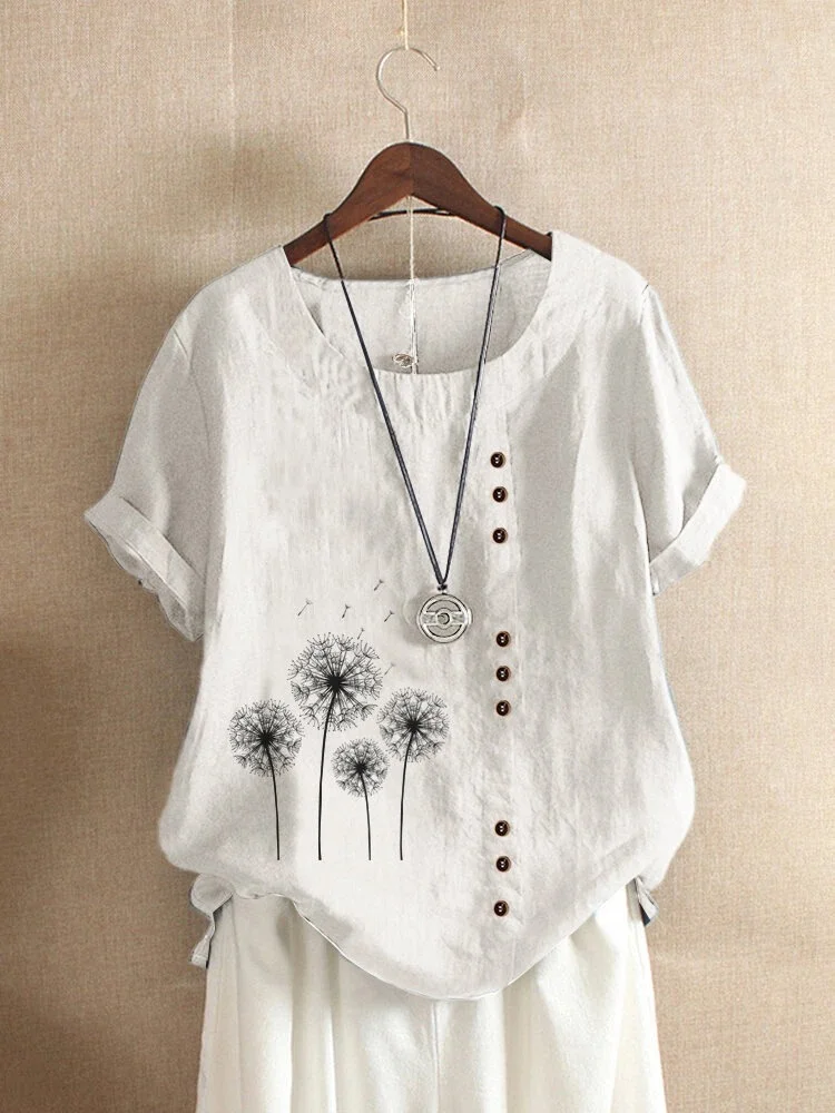 Women's Vintage Printed Top