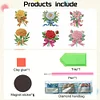 (US Only)6Pcs Spring DIY Diamond Painting Refrigerator Magnets Kit for Home Decoration