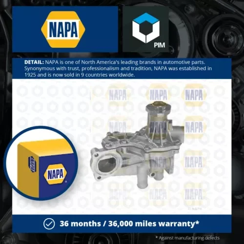 Water Pump fits VW CORRADO 53I 1.8 2.0 88 to 95 Coolant NAPA 026121005A Quality Parts