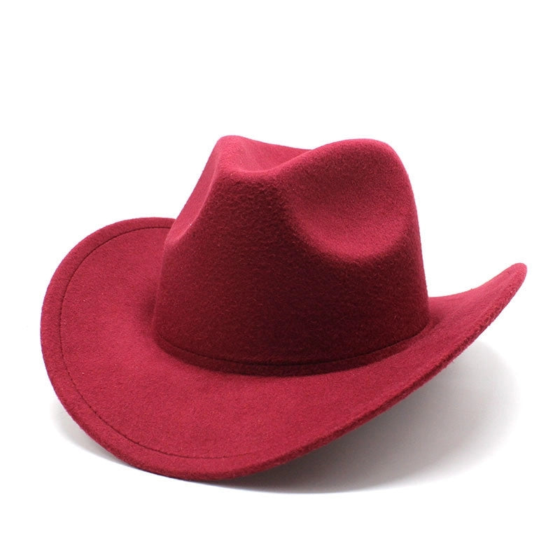 Unisex Retro Ethnic Style Sweet Solid Color Big Eaves Fedora Hat