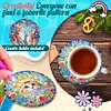 (US Only)6pcs Cat DIY Diamond Painting Coasters Kits with Holder for Adult Beginner