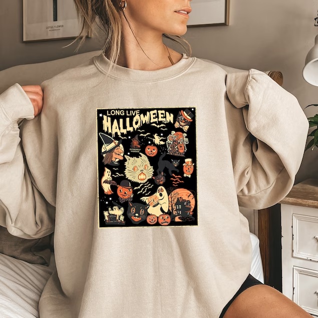 Halloween Black Cat Sweatshirt