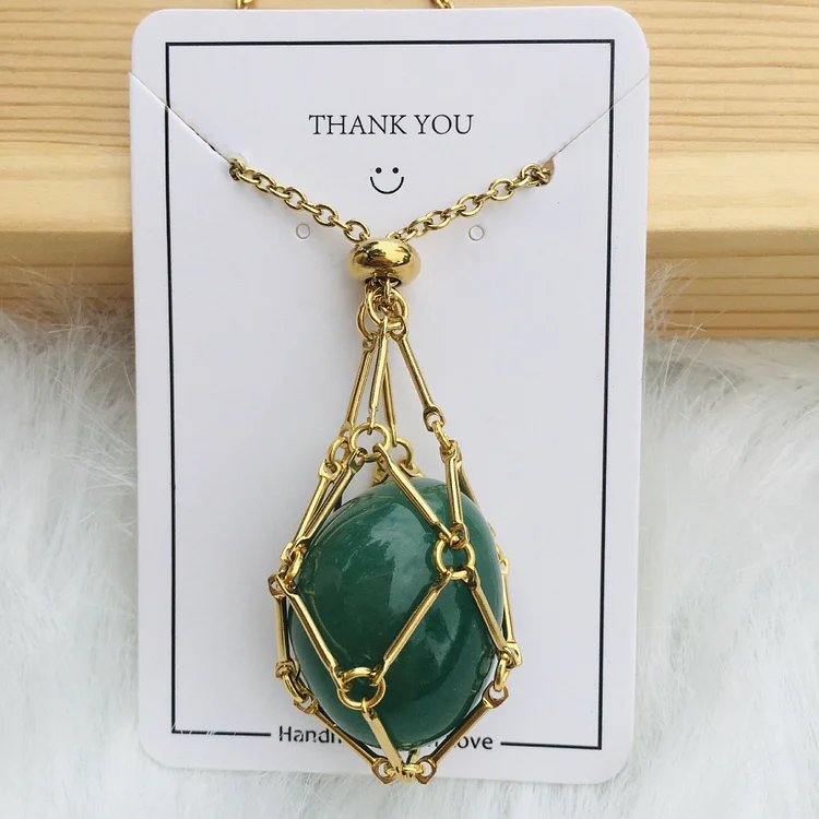 Crystal Stone Holder Necklace - Free (Crystal) Gift Included🎁