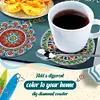 8Pcs DIY Mandala Diamond Painting Coasters Set With Holder