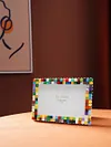  DIY Building Block Photo Frame Kit,Creative Handmade Assembled Photo Frame Handmade Craft Gift Home Tabletop Display Decor