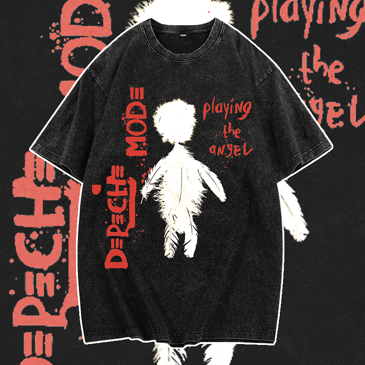 Davidhawaii100% Cotton Casual Abstract Rock Silhouette Tee - 100% Cotton