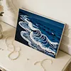 uk.everydayedeals DIY Pearl Painting With Frame - Handmade Self-Adhesive Pearls - Waves(20*30cm)